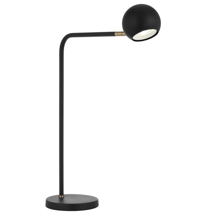 Telbix Jeremy Contemporary Table Desk Lamp Light Metal Black Antique Brass Sand