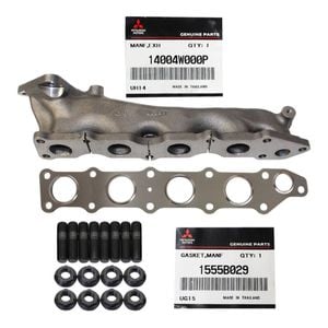 Genuine Exhaust Manifold, Gasket & Stud Kit For Mitsubishi Triton Mr 4n15 2.4l