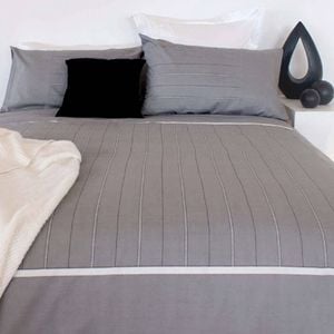 Apartmento Jasper Silver Polyester Cotton Quilt Cover Set King