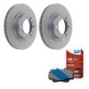 Basco  Rotors + Bendix Front Brake Pads for Toyota Prado GDJ150 GRJ150 KDJ150 KDJ155 338mmOD -BRK1012-BDX