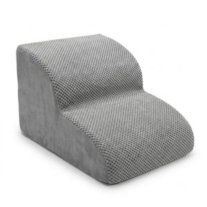 Altus 2-Step High-Density Foam Pet Stairs for Dogs and Cats Step Ramp - Dark Grey