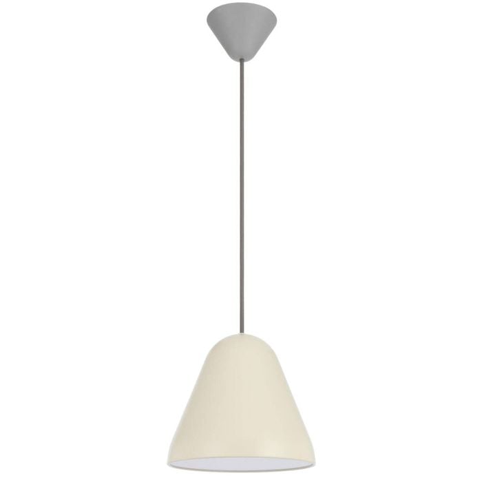 Telbix Hanami Modern Pendant Hanging Lamp Light Metal Plastic Beige Grey Satin