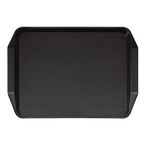 Cambro Fast Food Tray Rectangular Handled Black 300x410mm Commercial Serving Tray