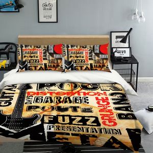 3D Black Guitar 155 Bed Pillowcases Quilt Queen Size