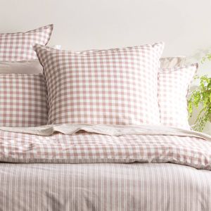 Renee Taylor Alison Yarn Dyed 65x65cm Cotton Reversible Euro Pillowcase Clay