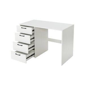 Costway 4-drawer Computer Desk Home Office White