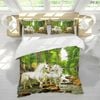 3D Unicorn Forest 375 Bed Pillowcases Quilt King Single Size