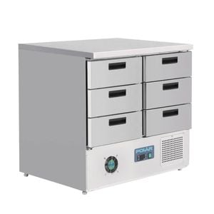 Polar G-series Refrigerated Counter With 6 Drawers 240ltr - Under Bench Fridges (fa440-a)