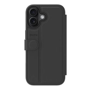 EFM Venice Leather Wallet Phone Case for iPhone 17 6.3in Black