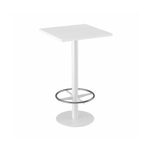 Olg Disc Bar Leaner White Frame White Top 600mm Square