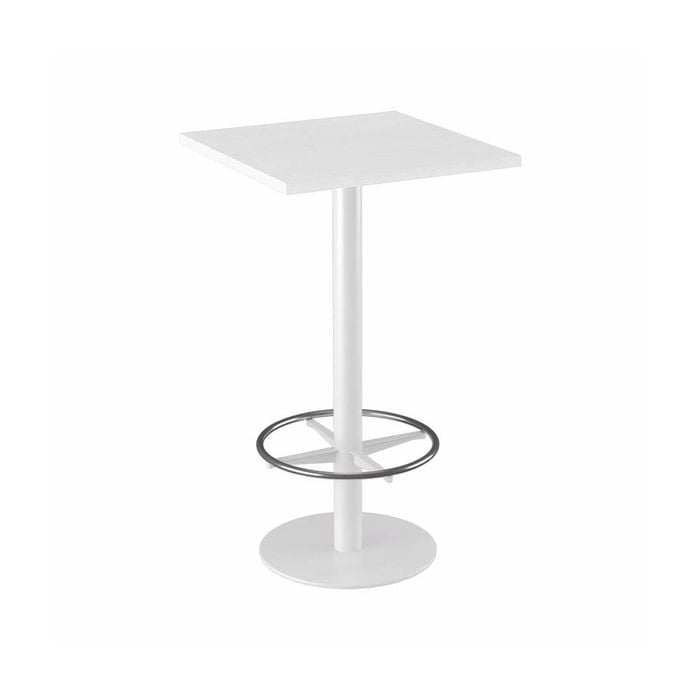 Olg Disc Bar Leaner White Frame White Top 600mm Square