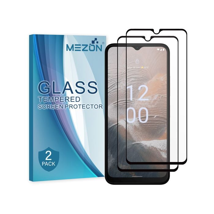 2 Pack MEZON Nokia C32 Full Cover Tempered Glass Screen Protectors