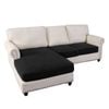 Smarcute L-shaped Sectional Sofa Covers Couch Lounge Cushion Cover (seat Only: 1 Chaise + 2 Seat Cover, Black)