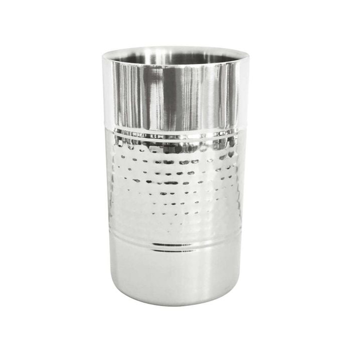 J.elliot Home Alfie 12x18cm Wine Cooler - Hammered Chrome
