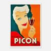 Galrie Picon Aperitif French Vintage Advertising Poster by Marcus Campbell Artwork Décor, Poster Only, A2 42x 60cm (16 x 24inch)
