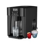 Advwin 2 In 1 Countertop Ice Maker Machine with Water Dispenser Black