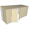 Build-a-Shed 1.5 x 4.5 x 2m Double Hinged Side Door Skillion Shed - Cream