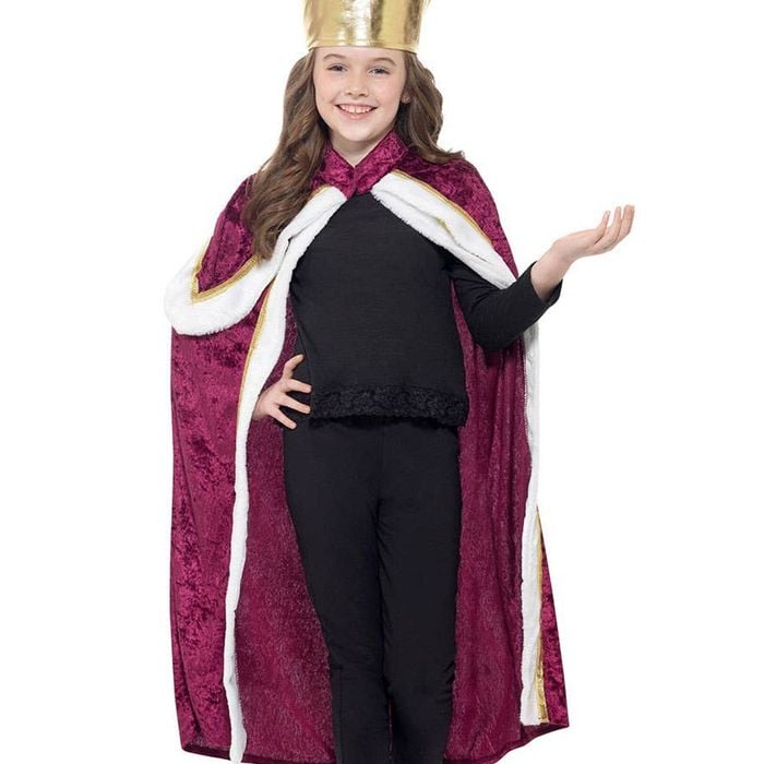 Royal Queen Girls Dress Up Cape Costume - Small