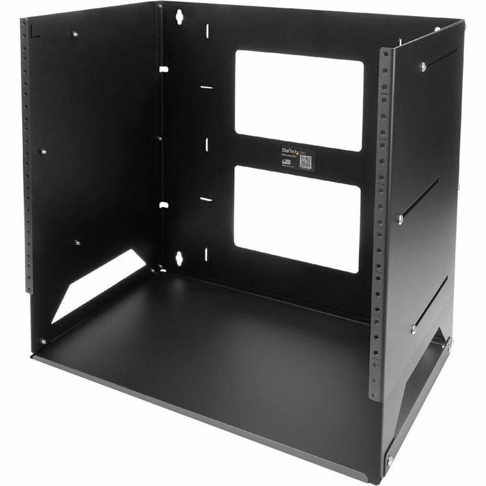 StarTech.com 2-Post 8U Open Frame Wall Mount Network Rack with Built-in Shelf and Adjustable Depth, Computer Rack