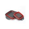 Square Draining Basket Collapsible Silicone Kitchen Storage  Fruit and Vegetable Basket Folding Filter