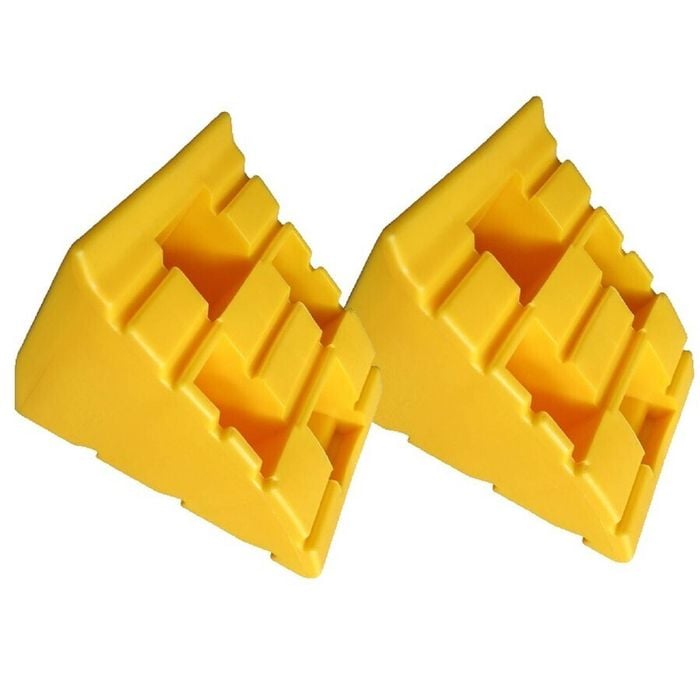 Pair Of Chocks For Yellow Caravan Levelling Ramps, Chock For Fiamma Level Up Pro