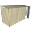 Build-a-Shed 1.5 x 4.5 x 2m Single Hinged Side Door Skillion Shed - Cream
