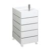 Lauft 360 Rotating 5 Layer Bedside Table Shelf Movable Swivel Cube Storage Box