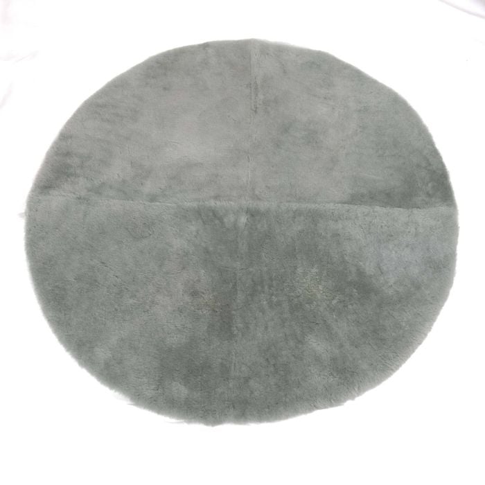 Naturally Sheepskins Grey Round Lambskin Play Mat / Tummy Time Rug