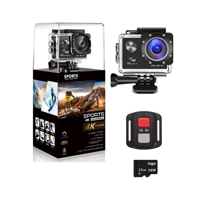 BDI 4K HD Sports Action Camera with WiFi & 32GB TF Card