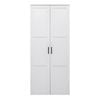 European Cabinetry White Hamptons Scandi Black Handles Stockholm Storage Cupboard
