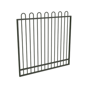 ProtectorAl 1201 - 1500mm x 1500mm Woodland Grey Aluminium Garden Gate Loop Top with Mid Rail