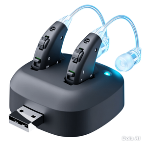 Tavice Rechargeable Dual Behind-the-Ear Sound Amplifier with Noise Reduction, USB Charging, Long Battery Life