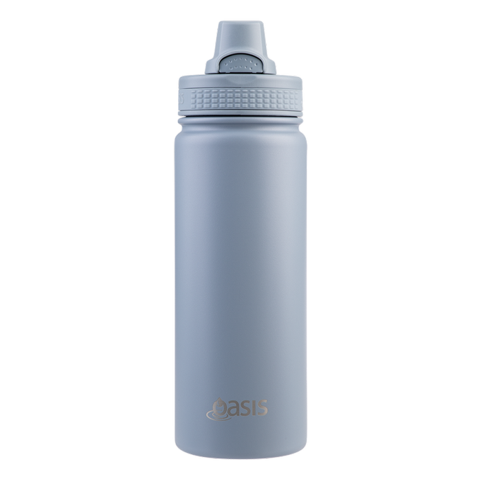 Oasis Challenger Stainless Steel Quick Release Drink Bottle 1.1L - Hazy Blue