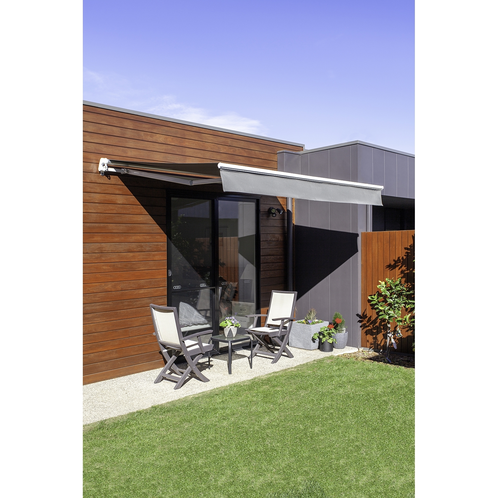 Windoware 3 x 2m Charcoal Easy Fit Awning Bunnings Australia