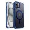 Case Clear Magnetic Shockproof Cover - For Apple iPhone 16 Pro Max (Blue)