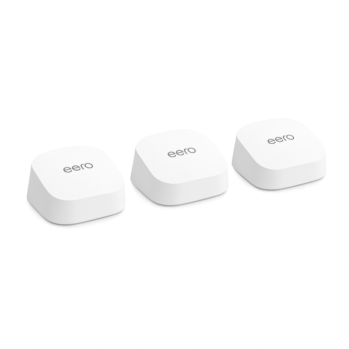 Amazon eero 6+ Mesh Wi-Fi 6 Router and Extenders - 1 Gbps Wi-Fi - 3 Pack