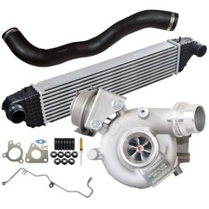 Upgrade Billet Turbo Charger With 62mm Intercooler & Hose And Genuine Oil Feed Pipe For Mitsubishi Outlander 4n14 2.2l