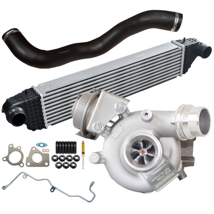 Upgrade Billet Turbo Charger With 62mm Intercooler & Hose And Genuine Oil Feed Pipe For Mitsubishi Outlander 4n14 2.2l