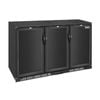 Polar G-series Triple Solid Door Back Bar Cooler Black 850 X 1350 X 520mm 320l
