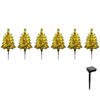 Costway 6-Pack Pre-Lit Artificial Christmas Tree 45cm Solar Powered Mini Xmas Trees