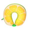 Catzon Travel Pillow Cartoon Fruit Foam Particles Headrest-Yellow Orange