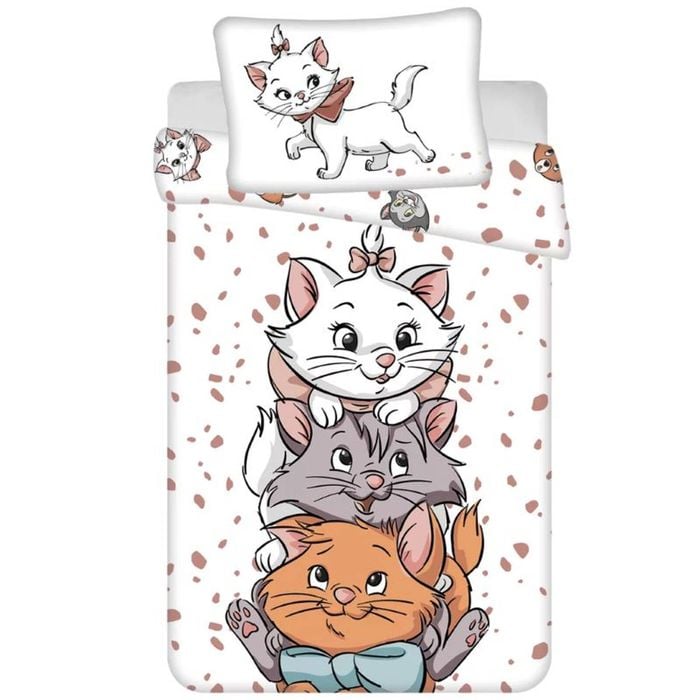 Disney The Aristocats Marie Family Cotton Quilt Cover Set Toddler Bed Size