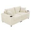 Ufurniture 2 Seaters Sofa Modular Lazy Lounge Sofa Beige