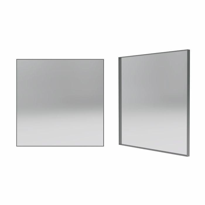 Forme 750mm Brushed Stainless Steel Square Framed Mirror