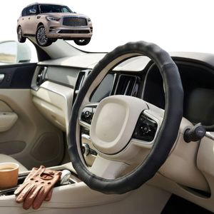 Australian Goose Steering Wheel Cover for Infiniti QX80 2015 - 2020 (Y62) Circle Black