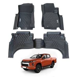 AUSGO Car Floor Mats for Mitsubishi Triton MQ MR Series Dual Cab 2015-2024 All-Weather Floor Liners