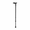 Rebotec Anatomic Contoured Grip Walking Stick -  Adjustable Height, Lightweight & Sturdy - Black - Left