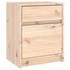vidaXL Solid Pinewood Bedside Cabinet Nightstand Drawer Storage Bed Cabinet