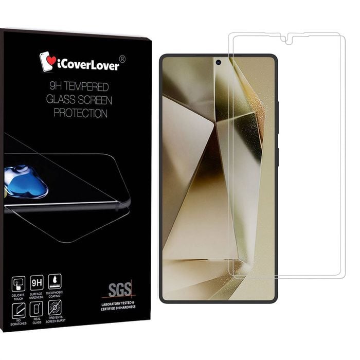 Icoverlover 2-pack For Samsung Galaxy S25 Ultra Glass Screen Protectors Clear