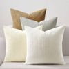Gioia Casa Corduroy Velvet Cushion Covers - Soft Velvet Fabric with Hidden Zipper - Gradient Beige, 45cm x 45cm (Pack of 4)